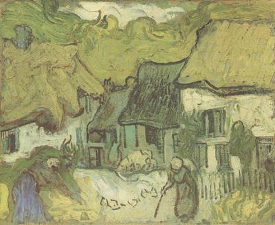 Vincent Van Gogh Thatched Cottages in jorgus (nn04) oil painting image
